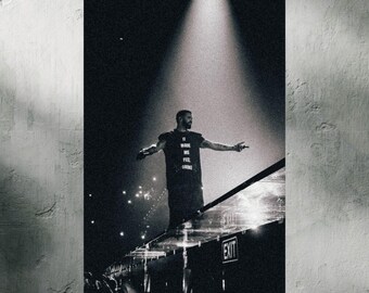 Drake Poster, Rapper Vintage Photography Fine Art, Museum Grade Wall Art, Black and White