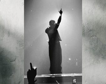 Drake Rapper Poster, Vintage Photography Fine Art, Museum Grade Wall Art, Black and White, Motivational Poster
