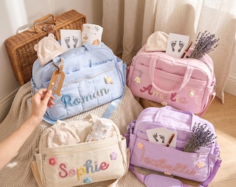 Stylish Personalized Diaper Bag - Custom Name, Baby Shower Gift