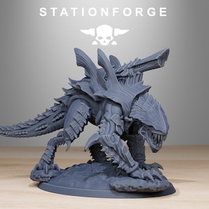 28mm StationForge Xenarid Predator. Sci-fi-stijl rollenspelminiatuur. Compatibel met Warhammer 40K.