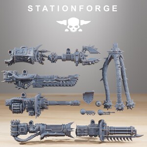 StationForge Pythonicus Mk2 Defender da 28 mm. Miniatura per gioco di ruolo in stile fantascientifico. Stampa in resina 16k. immagine 5