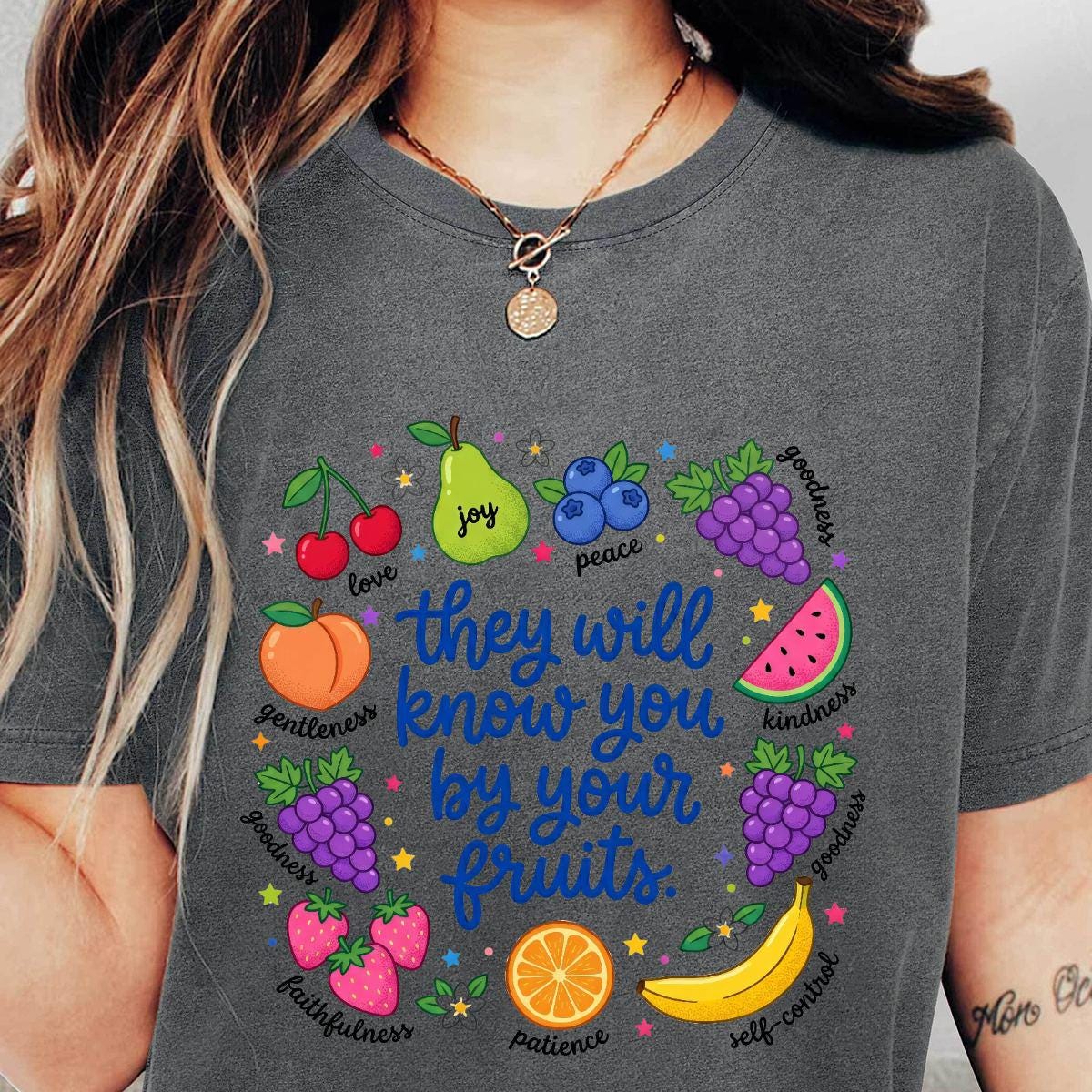 Fruit of the Spirit PNG, Christian Shirt Design, Bible Verse PNG, Faith ...