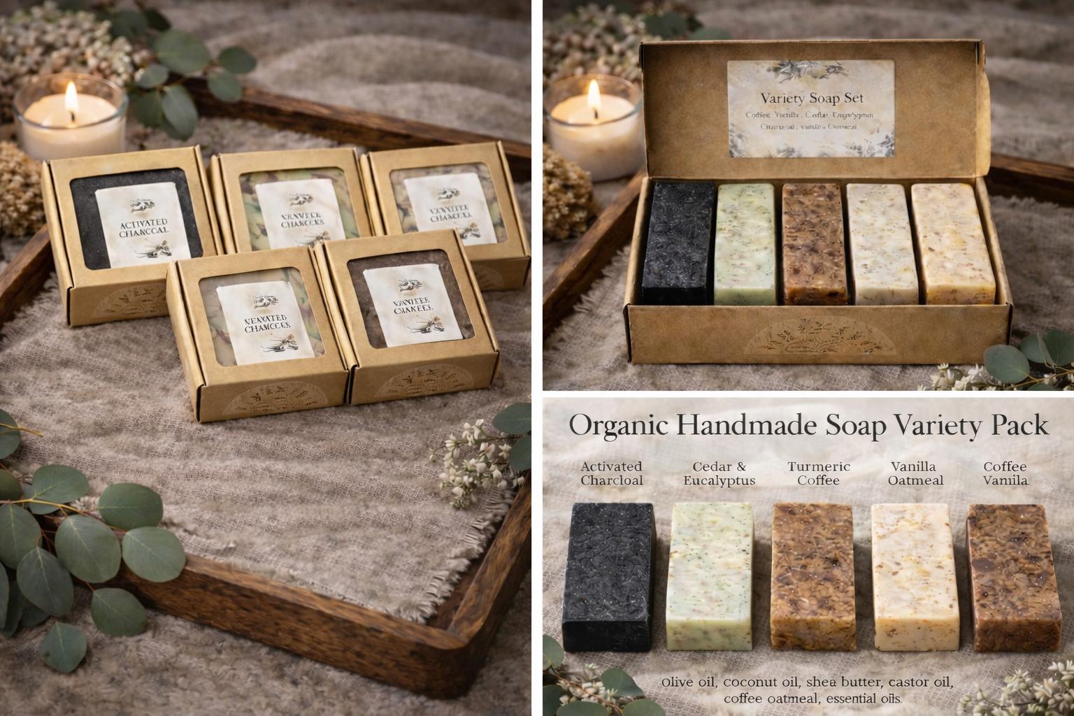 Organic Handmade Soap Variety Pack – Natural Artisan Gift Set - Etsy
