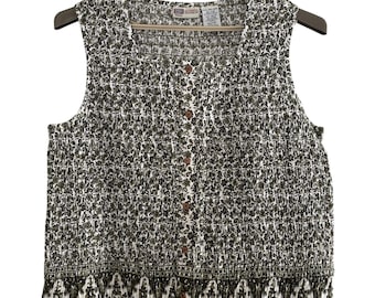 Bluzka bez rękawów z marszczeniami w kwiaty 18W/20W boho cottage milkmaid Faded Glory green