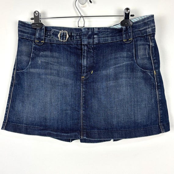 7 For All Mankind, Vintage Y2K 7 for all Mankind Low Rise Micro Mini Denim Skirt 32 bimbocore Paris