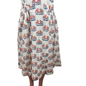 Anthropologie Postmark Strapless Bike Lane Dress Bicycle US 4 twee New Girl Jess image 8