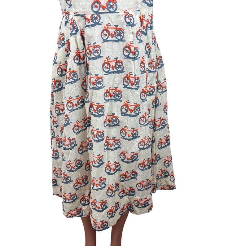 Anthropologie Postmark Strapless Bike Lane Dress Bicycle US 4 twee New Girl Jess image 8