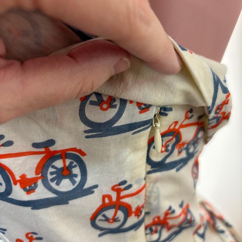 Anthropologie Postmark Strapless Bike Lane Dress Bicycle US 4 twee New Girl Jess image 10