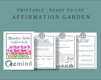 Affirmation Garden Printable | Kids Growth Mindset SEL Craft (Digital Download)