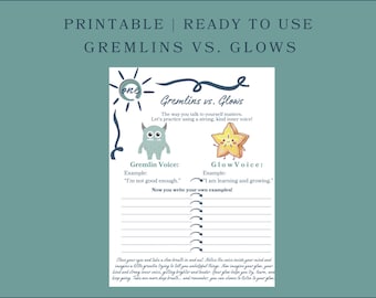 Kids Thought Reframing Worksheet | Inner Voice Activity, SEL Printable (Digital Download)