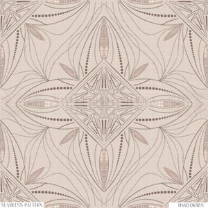 Desert Dune Mandala Sand Neutral Geometric Dot Pattern, Minimal Boho Wallpaper Fabric, Beige Seamless Repeat Design