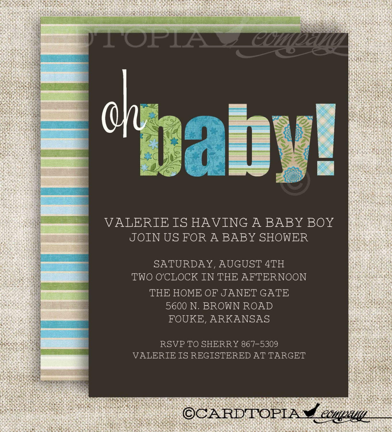 BOY BABY SHOWER Invitations Oh Baby Digital diy | Etsy