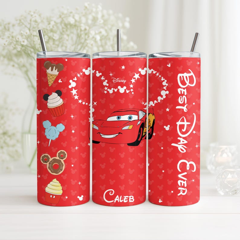 Custom All Disney Characters Tumbler, Personalized Family Matching Stainless Steel Cup, Disneyland Cruising Drinkware Gift