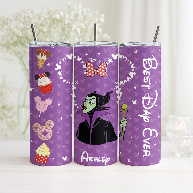 Custom All Disney Characters Tumbler, Personalized Family Matching Stainless Steel Cup, Disneyland Cruising Drinkware Gift