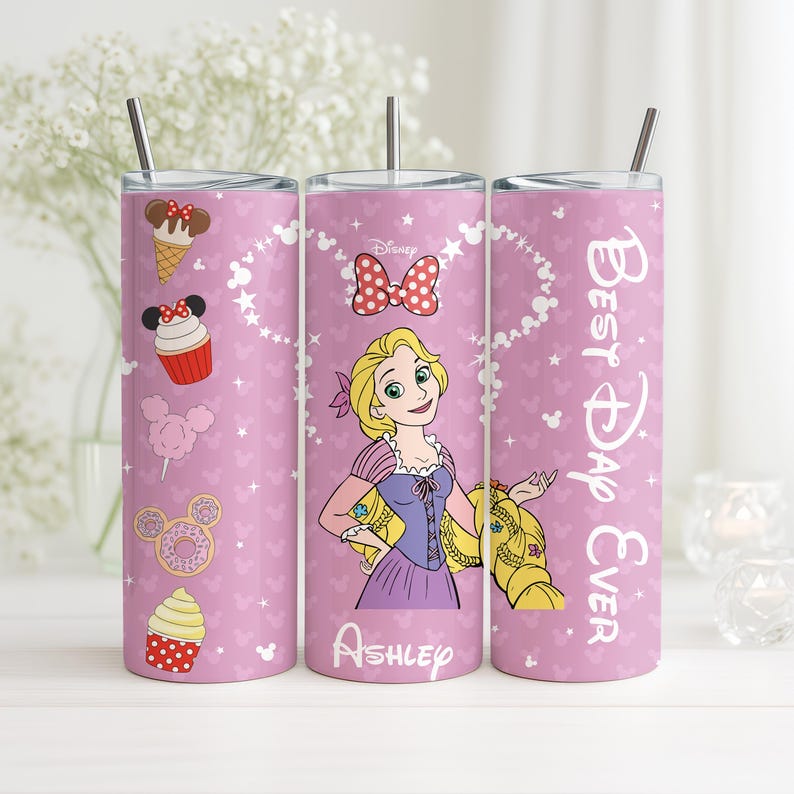 Custom All Disney Characters Tumbler, Personalized Family Matching Stainless Steel Cup, Disneyland Cruising Drinkware Gift