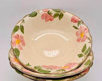 Cuenco redondo Franciscan Desert Rose de 23 cm, estilo vintage de EE. UU. Se vende por separado.