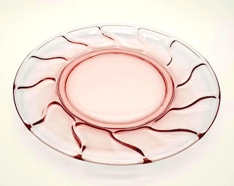 Plato para almuerzo Jamestown Pink de Fostoria, 20 cm, estilo vintage. Se vende por separado.