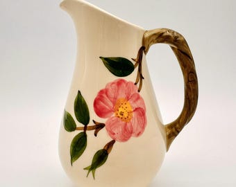 Jarra de rosa del desierto franciscana, jarabe abierto, 16 oz (6 1/2 pulgadas) - Vintage USA