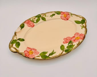 Bandeja ovalada Franciscan Desert Rose de 31 cm – Vintage USA
