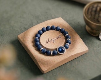 Custom Logo Wood Bracelet Display Stand, Minimalist Jewelry Holder