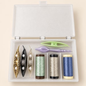 3D Printed PETG Tatting Shuttle Storage Case, Lace Making Organizer (All-in-One or 10-Shuttle)