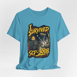 I Survived SCP-3008 Creepypasta geïnspireerd grafisch T-shirt uniseks | Horror SCP-T-shirt
