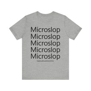 T-shirt avec humour sarcastique et répétitif Microslop pour programmeurs - T-shirt unisexe graphique amusant