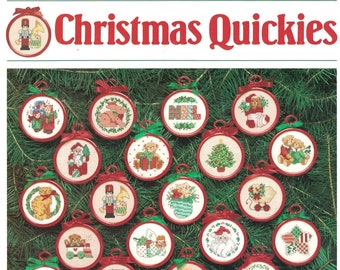 Vintage Christmas Cross Stitch Pattern 32 Designs Set for Holiday Festive Ornaments, Wooden Christmas Tree Decor - Beginner Level, PDF Copy