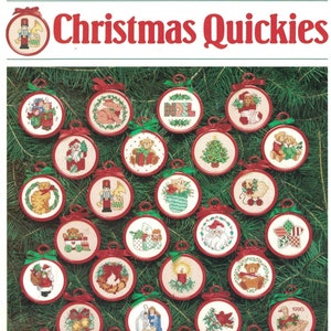 Vintage Christmas Cross Stitch Pattern 32 Designs Set for Holiday Festive Ornaments, Wooden Christmas Tree Decor - Beginner Level, PDF Copy