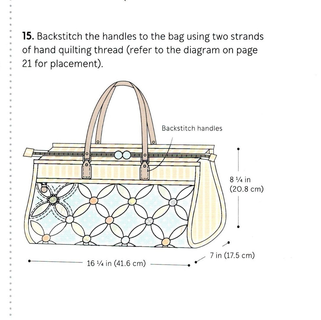 Sewing Book with English Text Orange Peel Purse Bag Pattern quilting