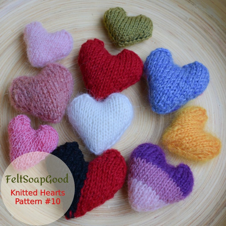 Pattern for Charity knitting Social knitting Heart for Etsy