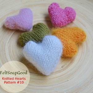 Heart Pattern Beginner Knitting for Charity knitting Heart for Beginners and people with poor eyesight Large print file