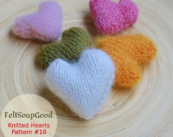 Beginner Heart Knitting Pattern | Large Print PDF for Seniors & Kids Easy Gift