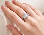 Sterling Silver Heart CZ Crown Ring — photo 4