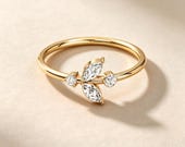 14K Gold Marquise Diamond Ring — photo 2