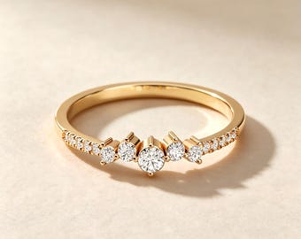 14K Solid Gold Skinny Ring