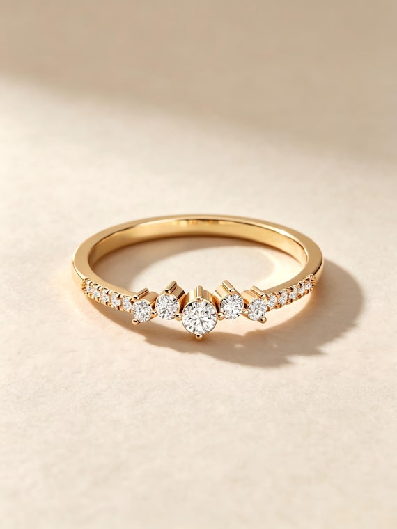 14K Solid Gold Skinny Ring