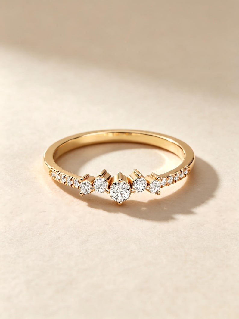 14K Solid Gold Skinny Ring