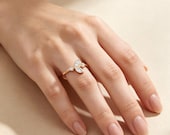 14K Gold Marquise Diamond Ring — photo 5