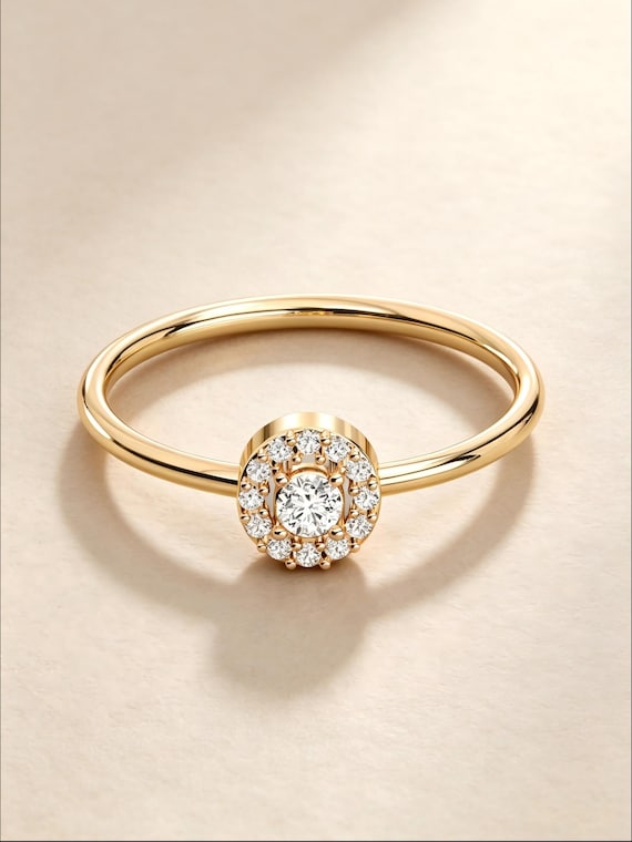 14K Solid Gold Skinny Ring