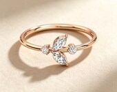 14K Gold Marquise Diamond Ring — photo 4