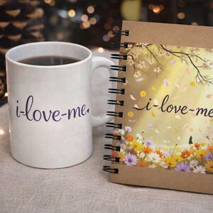 Self Love Mug i-love-me Affirmation Coffee Cup, Minimal Ceramic Gift for Mindful Mornings image 2