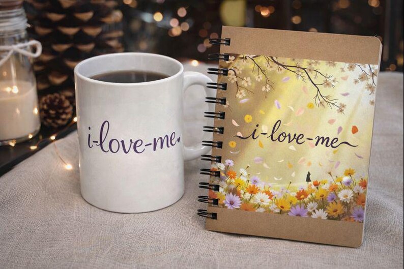 Self Love Mug i-love-me Affirmation Coffee Cup, Minimal Ceramic Gift for Mindful Mornings image 2