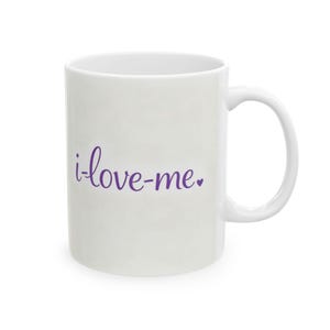 Self Love Mug i-love-me Affirmation Coffee Cup, Minimal Ceramic Gift for Mindful Mornings image 6
