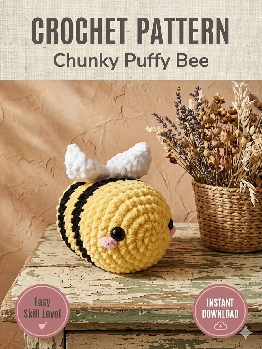 Plush Bee Amigurumi Crochet Pattern | Beginner Friendly PDF (instant ...