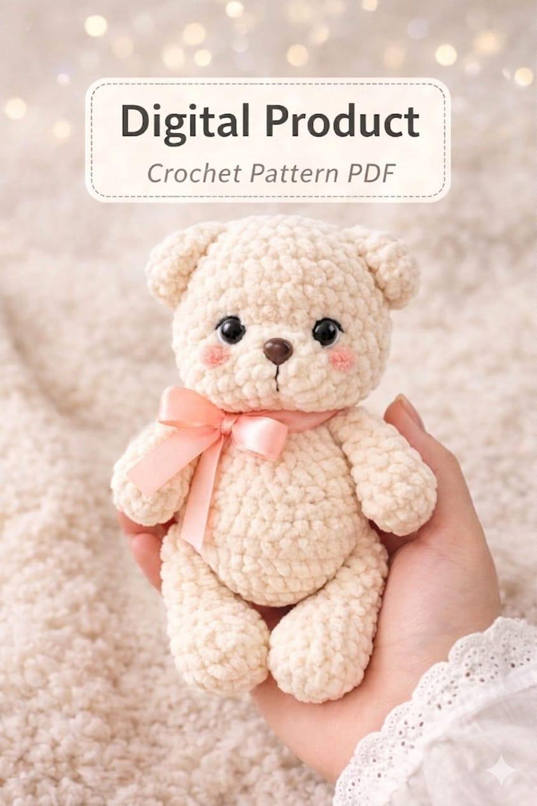 Mini Crochet Teddy Bear Amigurumi Pattern, Beginner Plush Toy (PDF ...