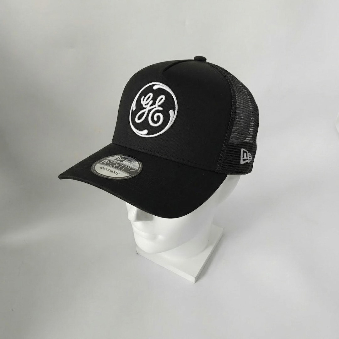 Exxonmobil Logo Black Trucker Hat - White Embroidered Industrial Style ...