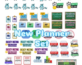 Teacher Planner Stickers, School Stickers