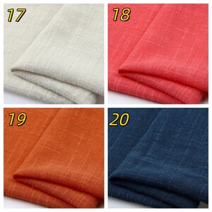 Slub Cotton Linen Fabric by Yard, Natural Linen Blend Fabric, Rustic Sewing Material, Soft Breathable Textile for Clothing & Home Decor image 9