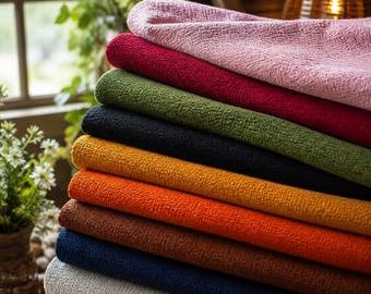 Strukturierter Seersucker Stoff als Schüttgut, Crinkle Stoff zum Nähen, Nähen, Schneidern, Quilten, Rustikaler Cottagecore